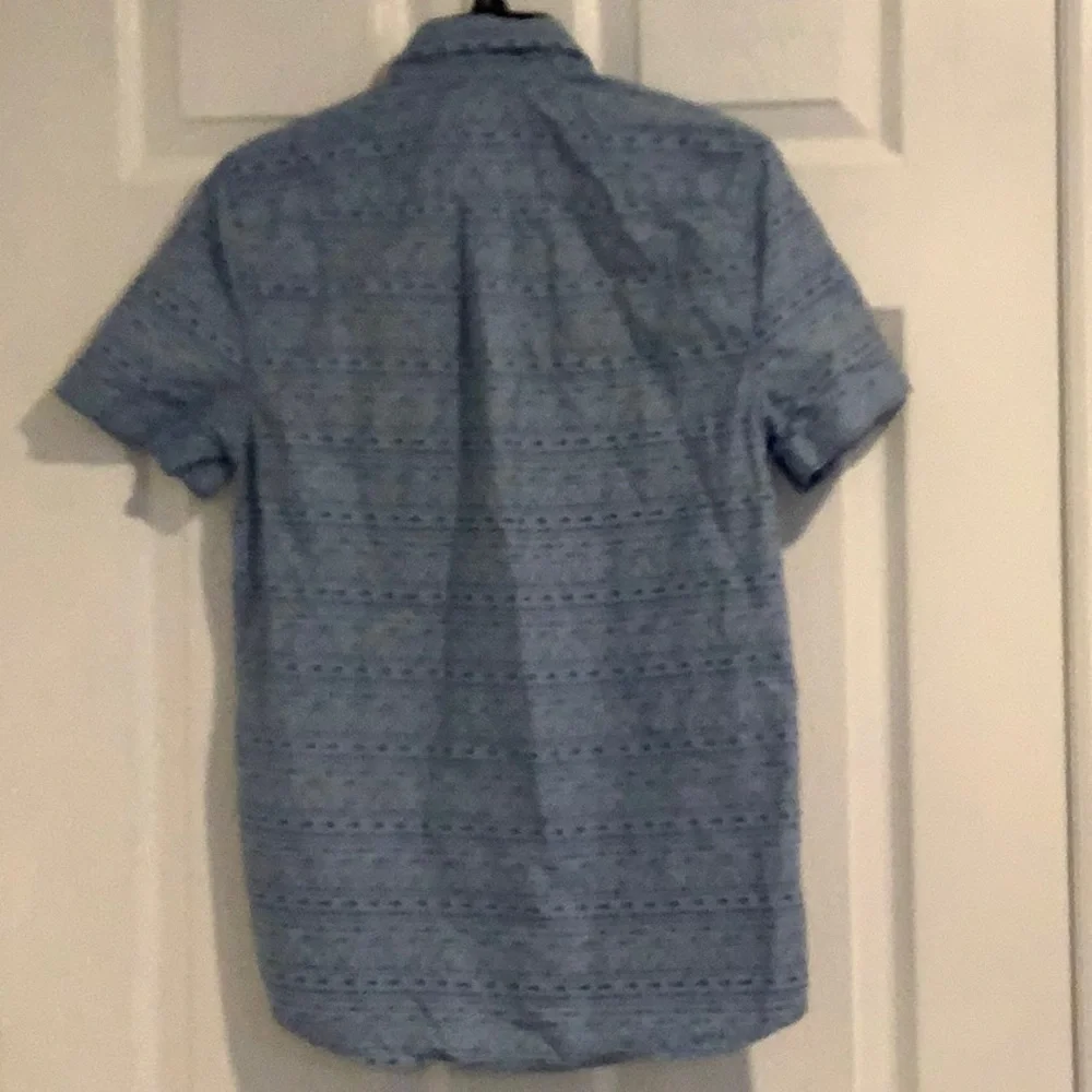 VINEYARD VINES Boy’s 100% Cotton Blue Summer Nautical “Whale Shirt” M 12-14